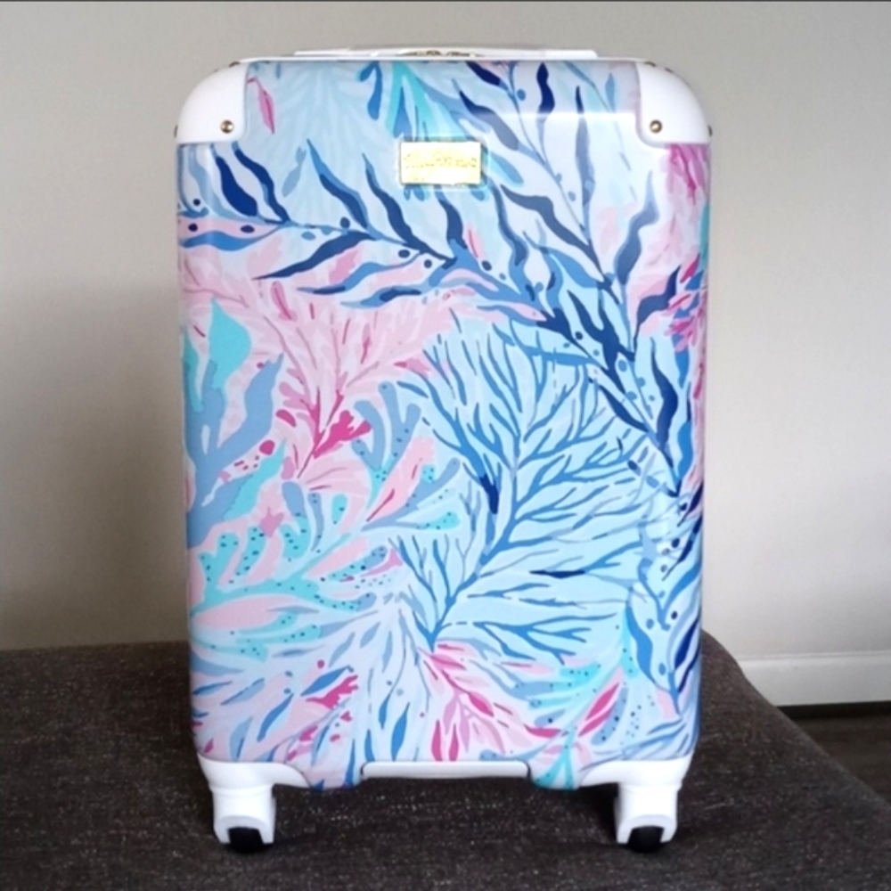 🔴SOLD🔴🆕️ 🪸RARE Lilly Pulitzer🪸 - "Kaleidoscope Coral" Rolling Suitcase - Picture 2 of 16